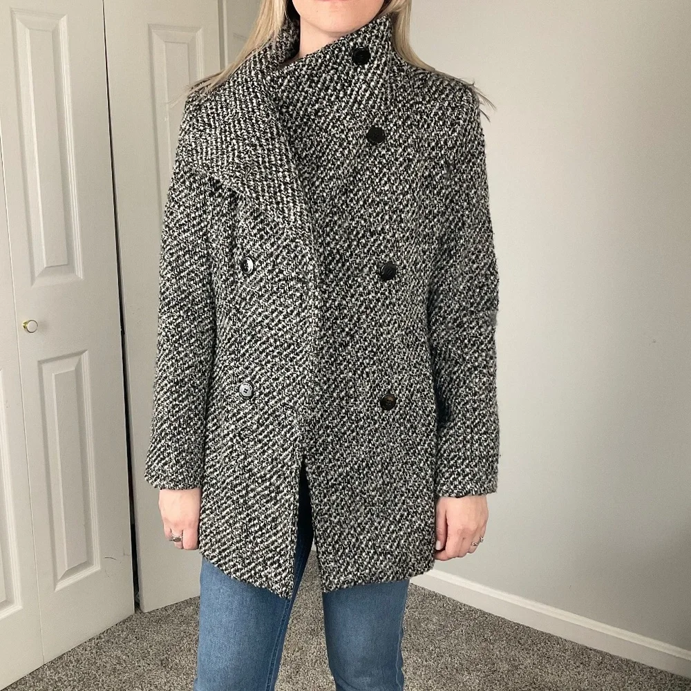 Calvin Klein Tweed Coat - Picture 4 of 6